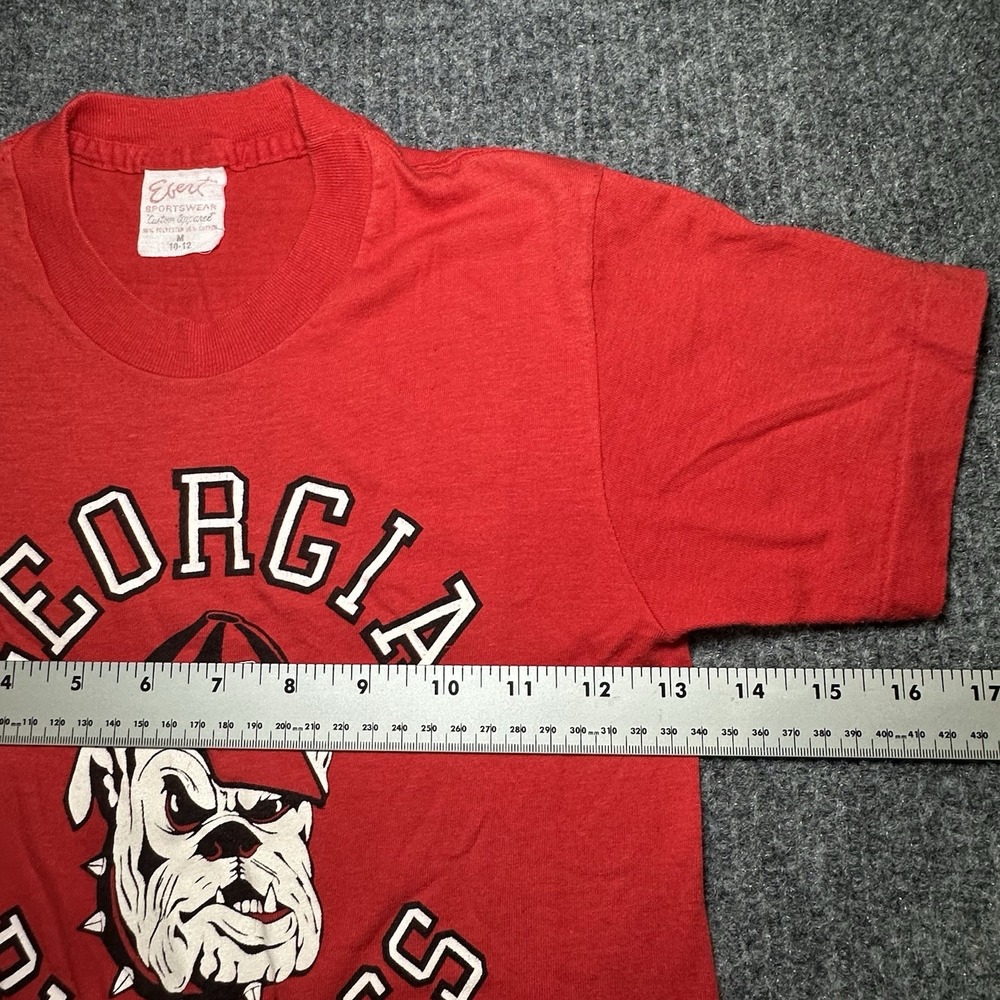 Vintage 80s Georgia Bulldogs "UGA"‎ Youth Tshirt Size M 10/12  Ebert Sportswear - Picture 4 of 6